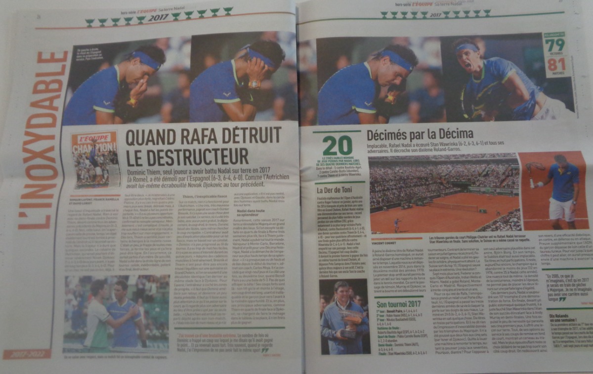 Journal l'équipe 26/05/2025 Sa terre Nadal - Rafael Nadal - Numéro Hors Série - Tennis - Vue 8 - Journal L'Équipe