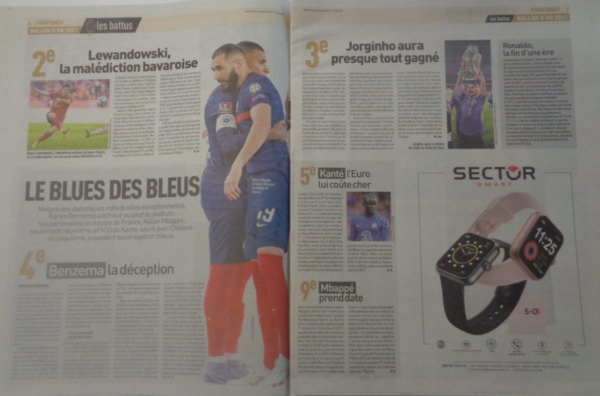 Journal l'équipe 30/11/2021 Lionel Messi - Putellas Ballon d'or - Vue 2 - Journal L'Équipe