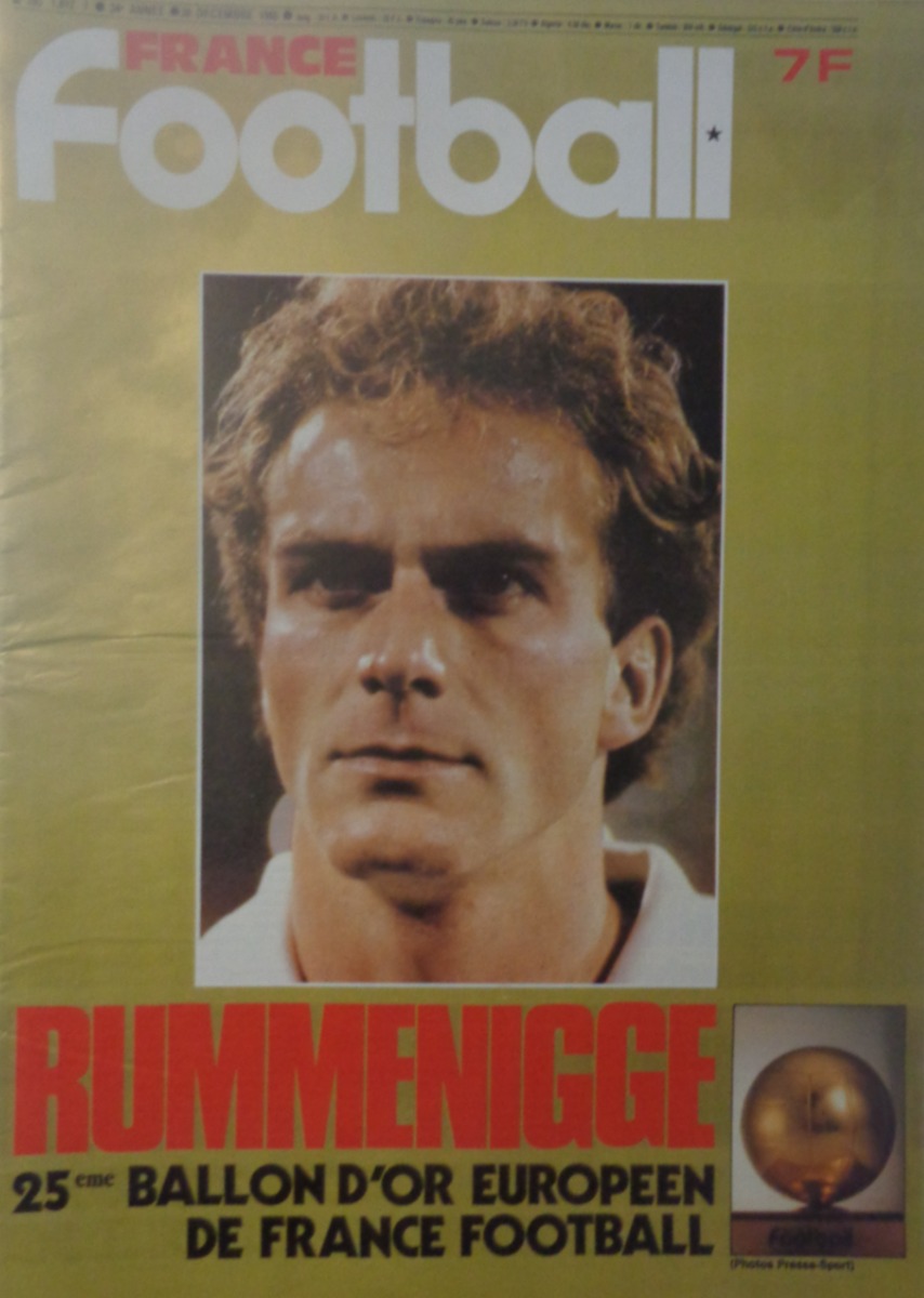 France Football décembre 1980 Rummenigge Ballon d'or 80 - Football authentique - Revue Vintage