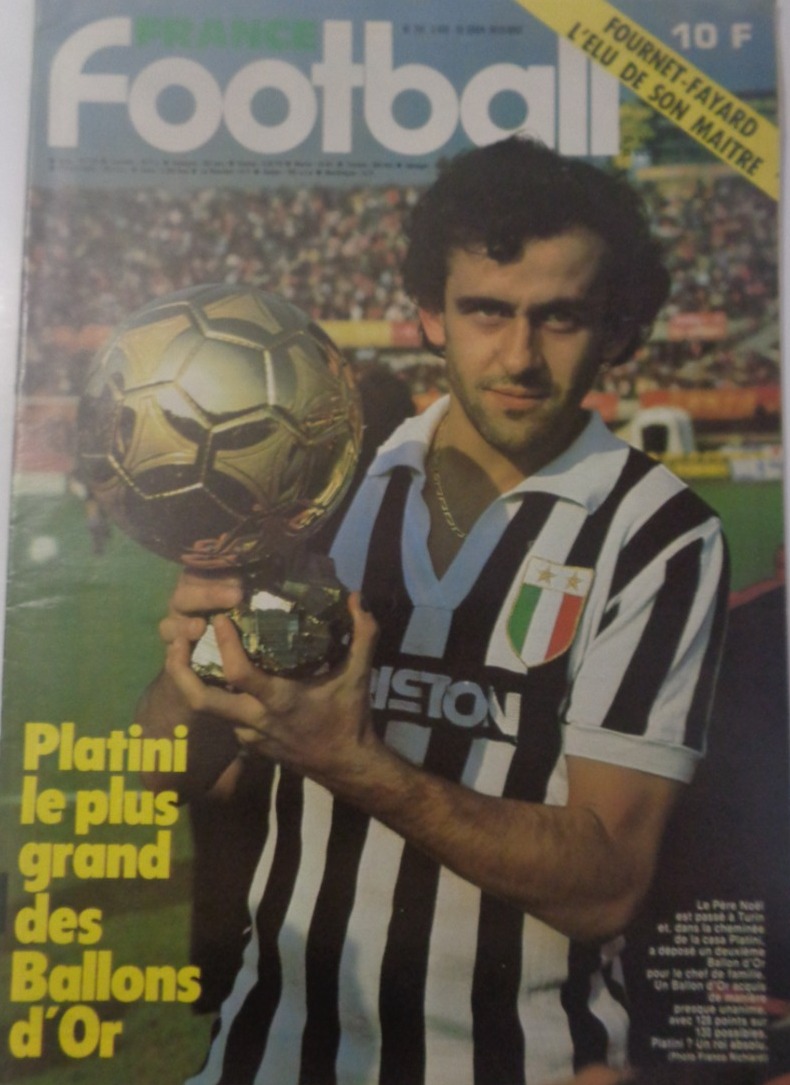 France Football décembre 1983 Michel Platini Ballon d'or 83 - Football authentique - Revue Vintage