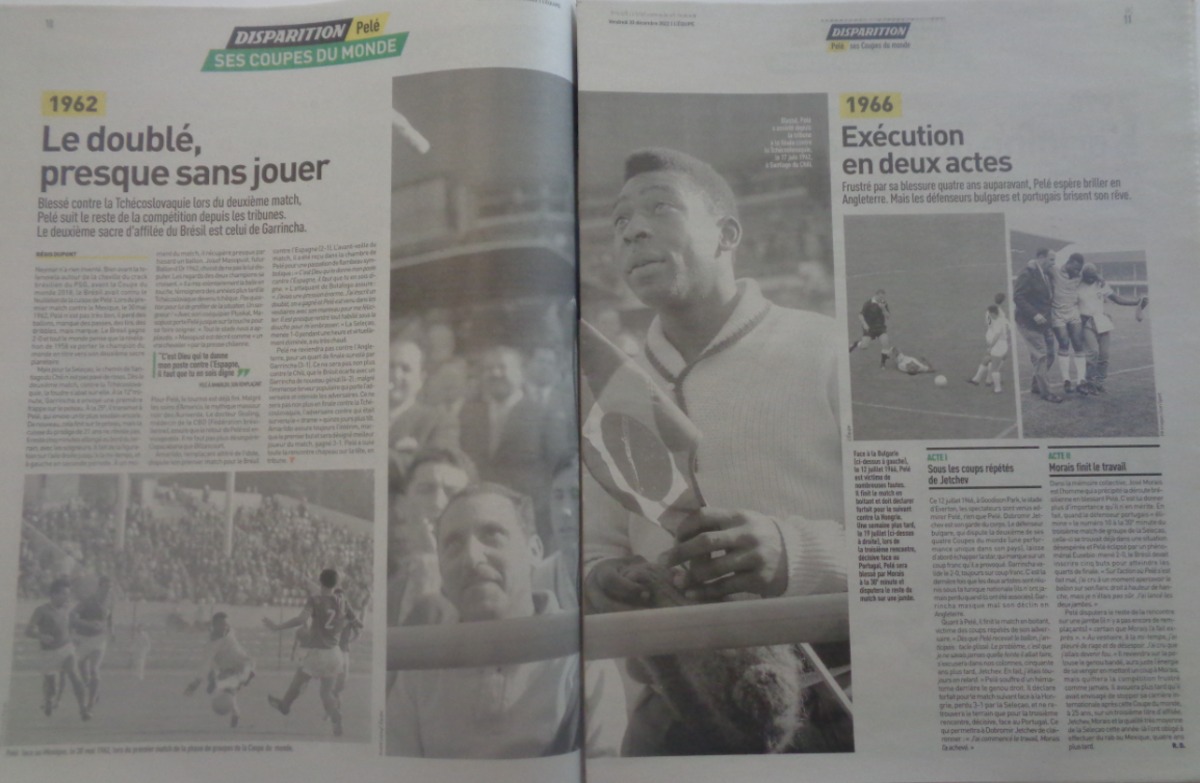 Journal l'équipe 30/12/2022 Pelé - il était un Roi - Hommage - Vue 5 - Journal L'Équipe