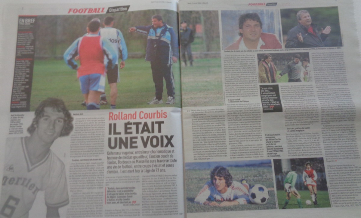 Journal l'équipe 13/01/2026 Rolland Courbis - une passion sans limites - OM - Marseille - Hommage - Vue 2 - Journal L'Équipe