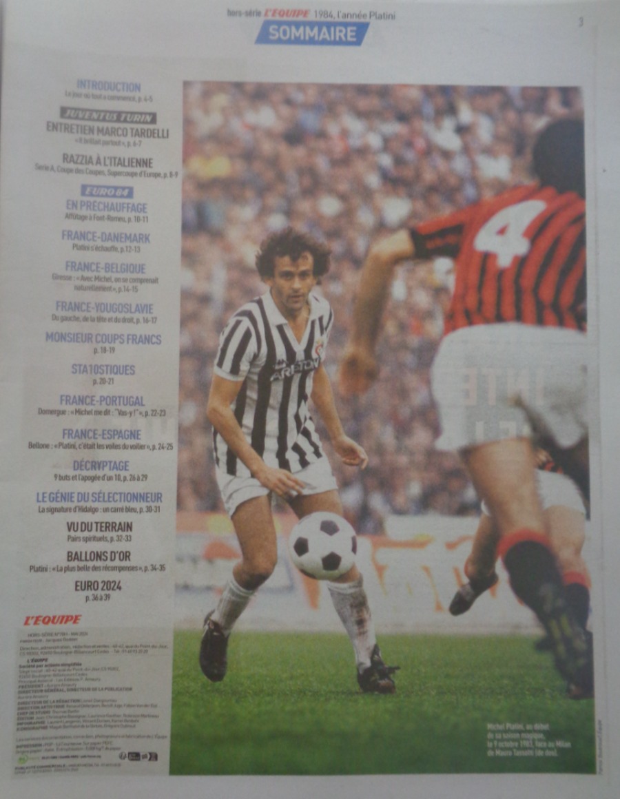 Journal l'équipe mai 2024 Michel Platini - Hors série - l'année Platini - Vue 2 - Journal L'Équipe