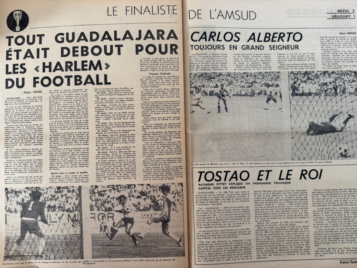 France Football Finale Brésil / Italie Coupe du Monde 1970 - Vue 2 - Football