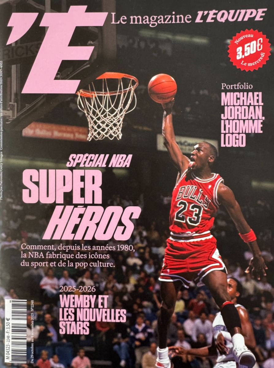 Magazine l'équipe 2025 - N° spécial NBA Super Héros - Michael Jordan ,Victor Wembanyama , Basket - Journal L'Équipe authentique - Revue Vintage