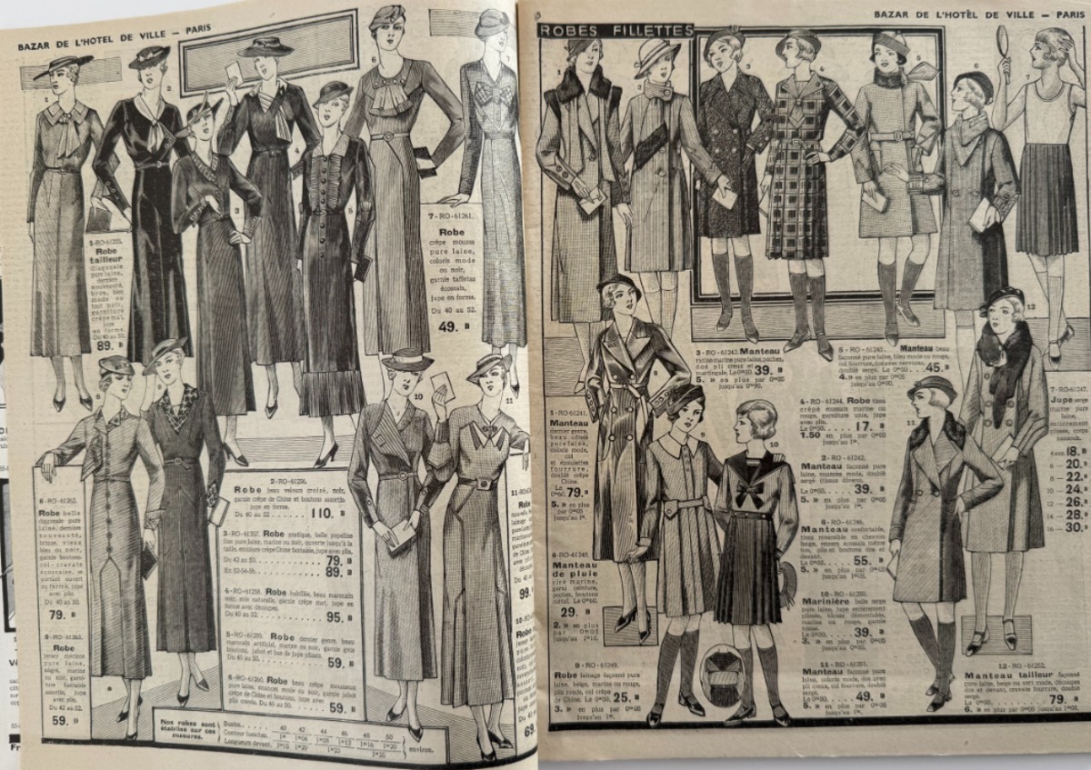 Catalogue Bazar de l'Hotel de Ville - mode - vêtement - 1934 - Vue 2 - Grands Magasins
