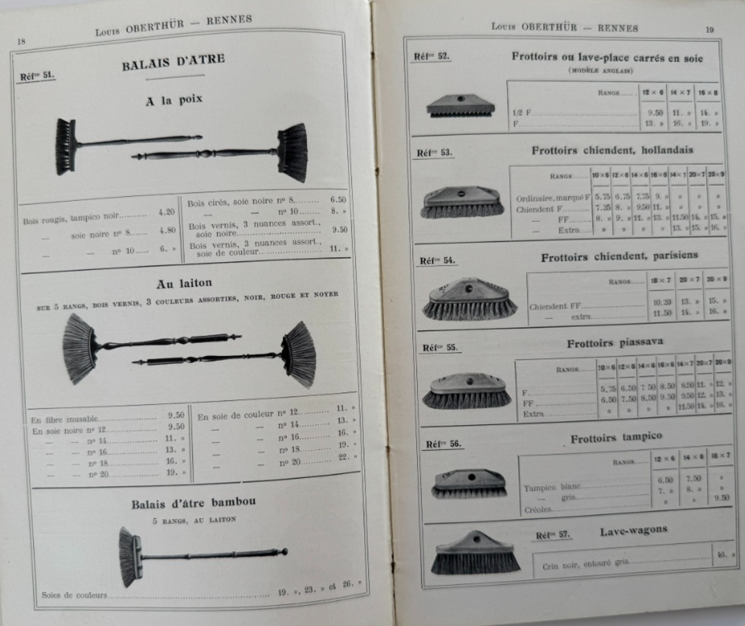 Catalogue manufactures de brosses et soies - Louis Oberthür - Rennes - Vue 5 - Divers