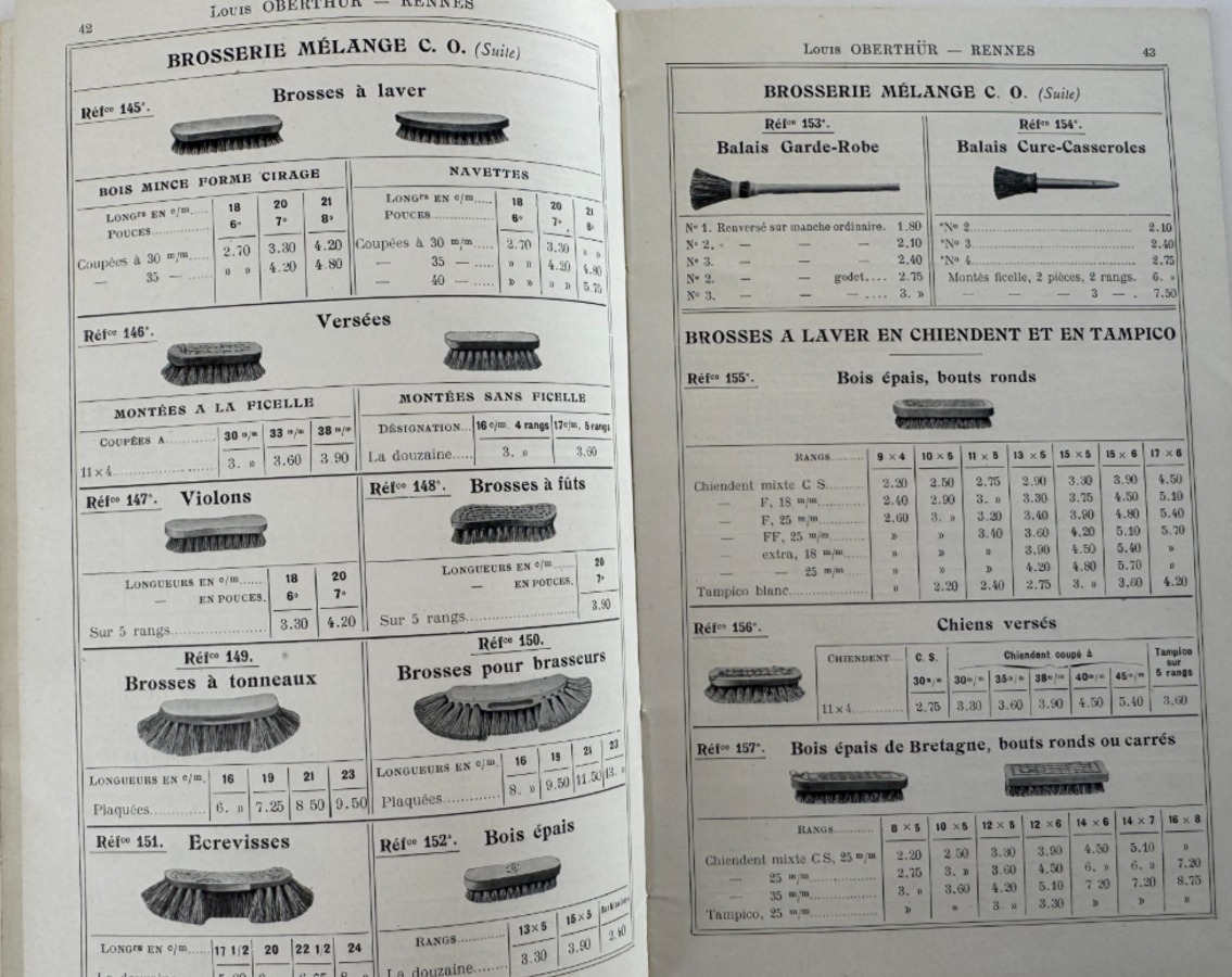 Catalogue manufactures de brosses et soies - Louis Oberthür - Rennes - Vue 7 - Divers