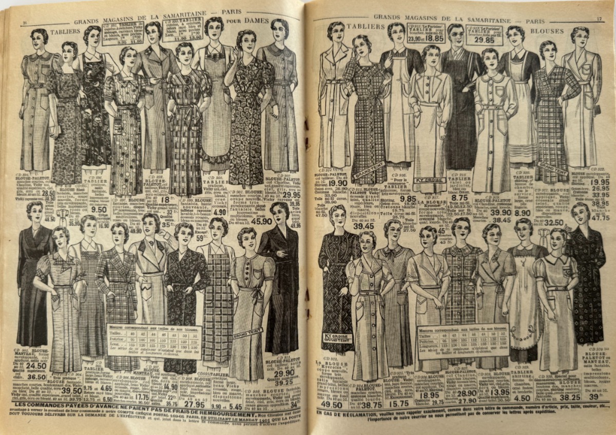 Catalogue la Samaritaine - mode - vêtement - 1937 - avec échantillons de tissus - Vue 3 - Grands Magasins