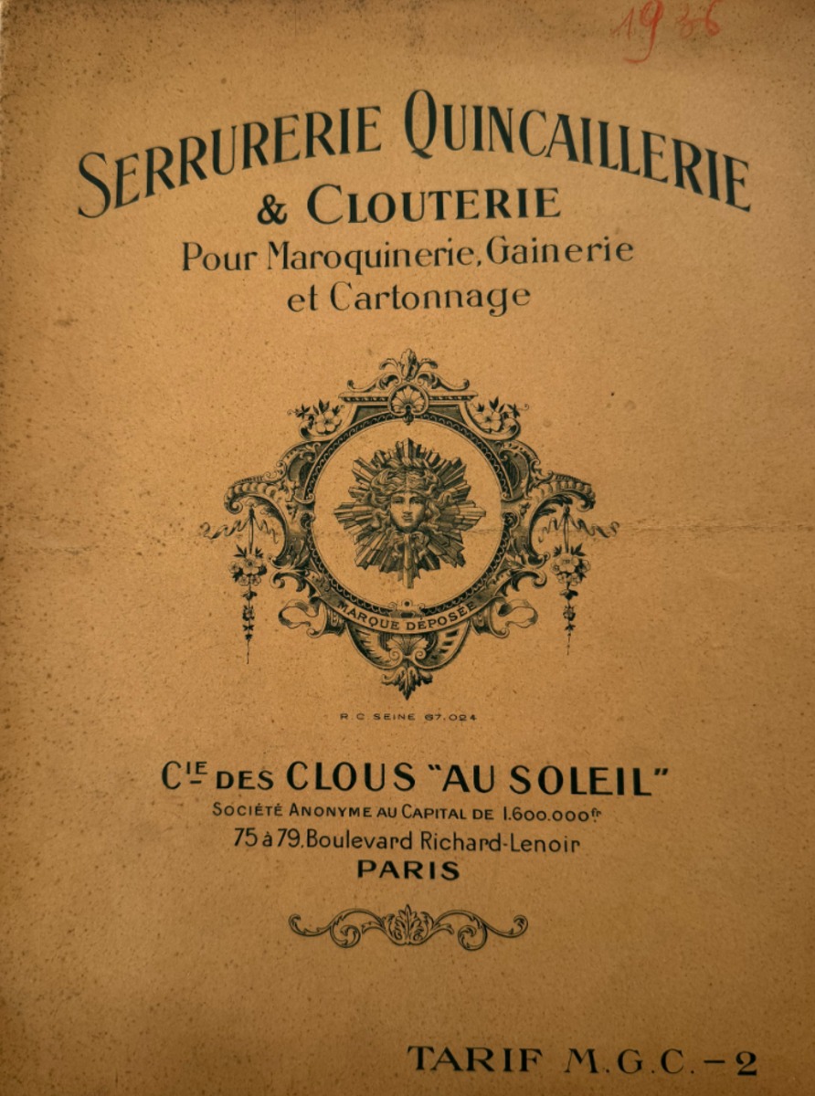 Catalogue serrurerie, quincaillerie, compagnie des clous au soleil 1952 - Divers authentique - Revue Vintage