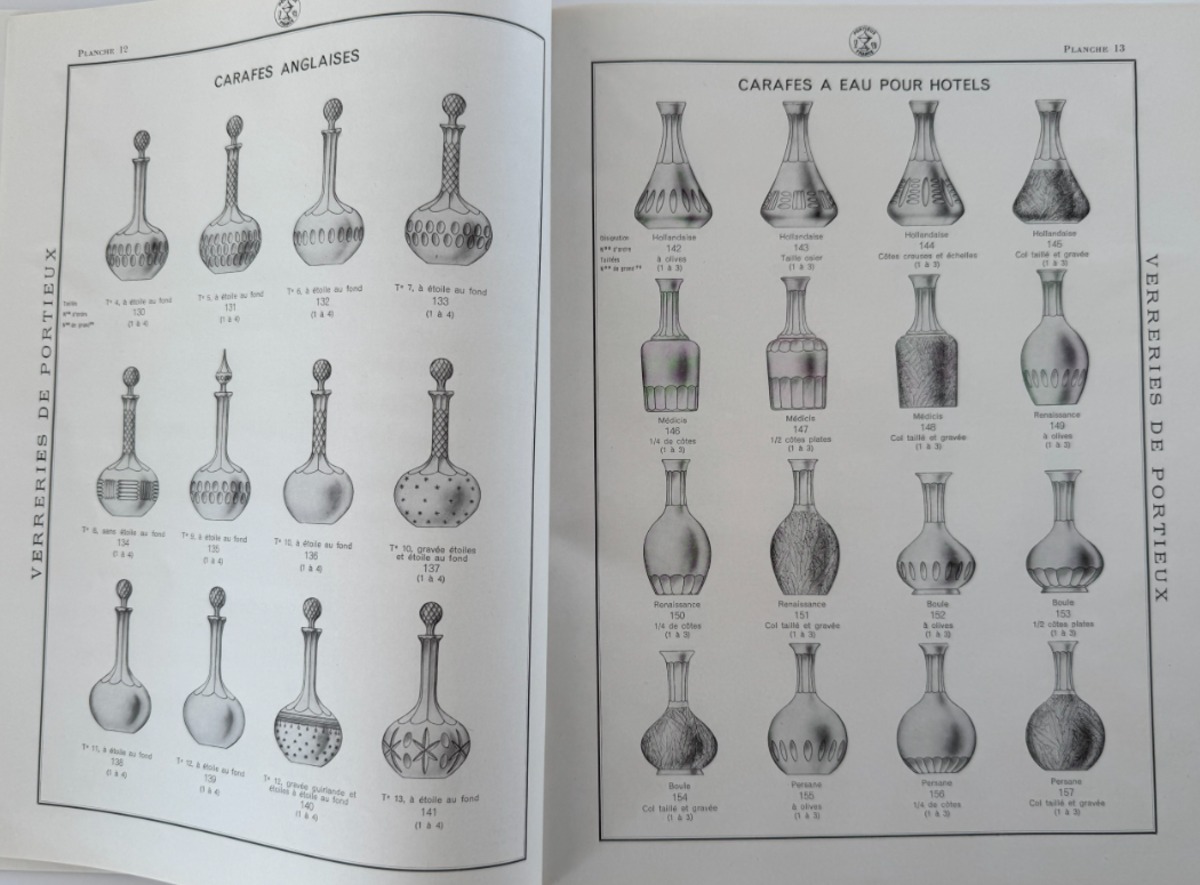 Catalogue Verrerie Portieux Vallerysthal 1933 verre opaline sucrier - Vosges - Vue 5 - Divers
