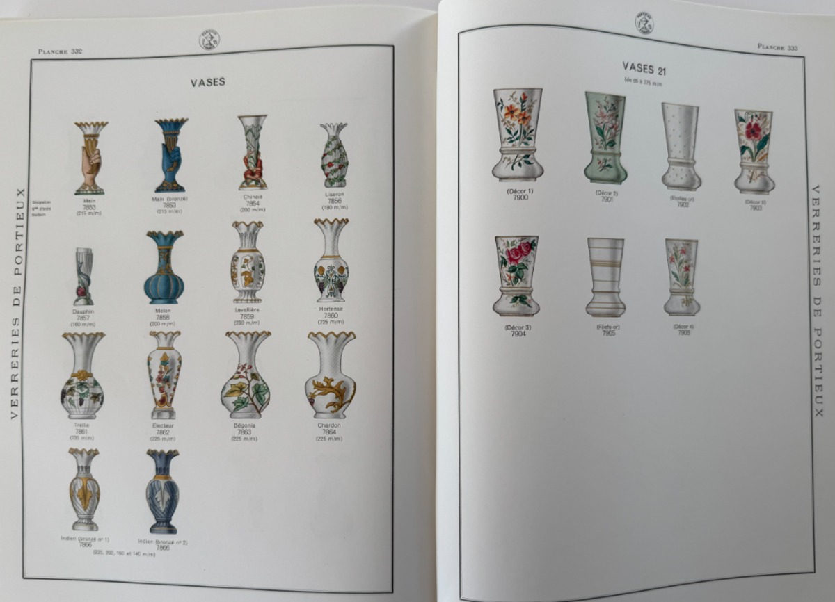 Catalogue Verrerie Portieux Vallerysthal 1933 verre opaline sucrier - Vosges - Vue 7 - Divers