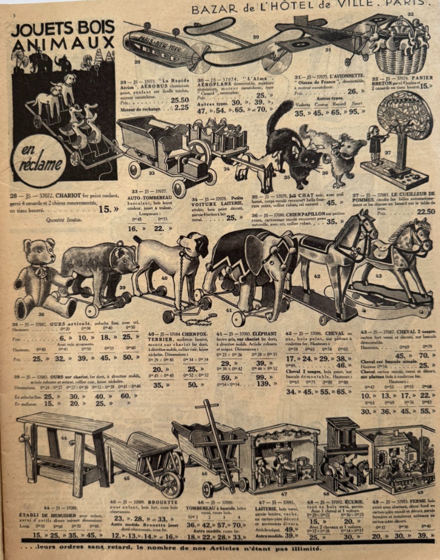 Catalogue jouets Bazar de l'hôtel de ville - 1931 - Etrennes - Vue 2 - Divers