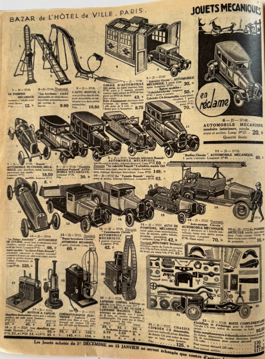 Catalogue jouets Bazar de l'hôtel de ville - 1931 - Etrennes - Vue 4 - Divers