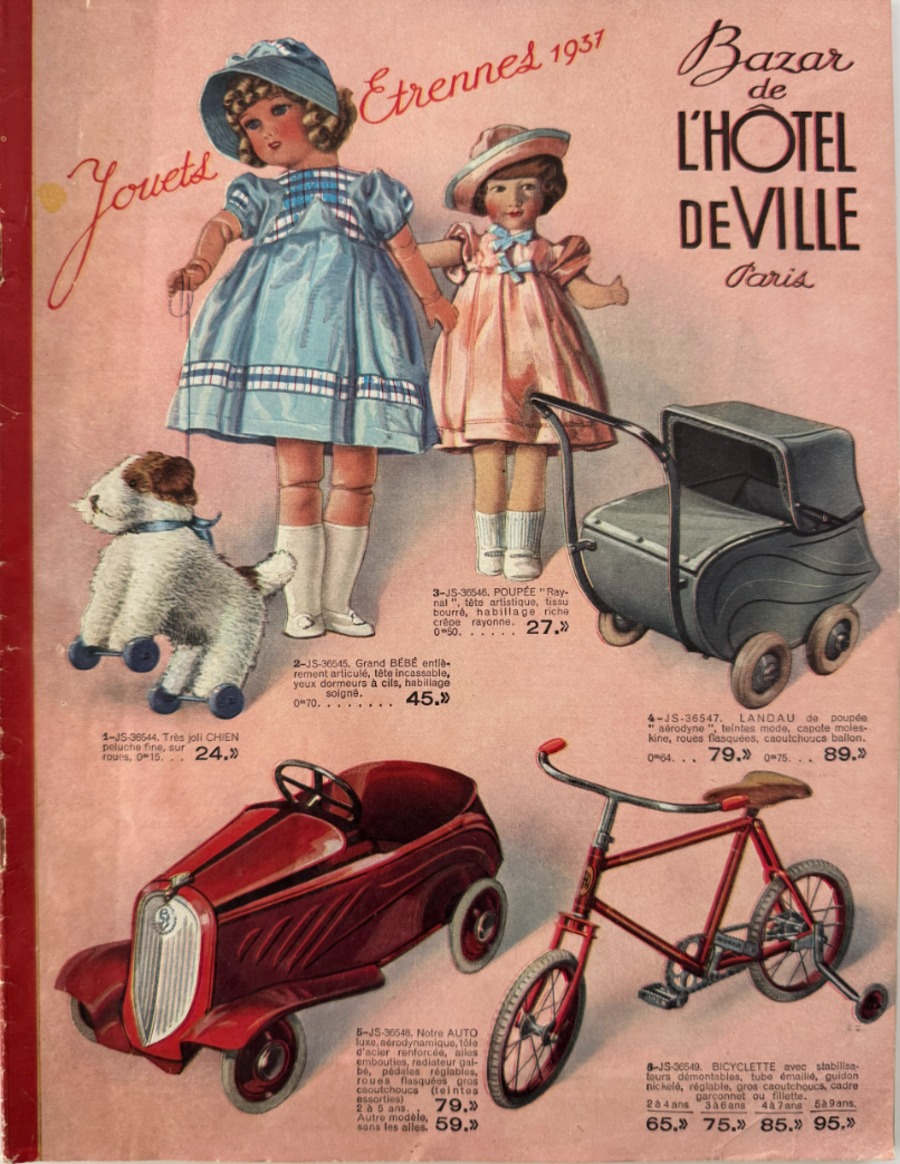 Catalogue jouets Bazar de l'hôtel de ville - 1937 - Etrennes - Poupée - Divers authentique - Revue Vintage