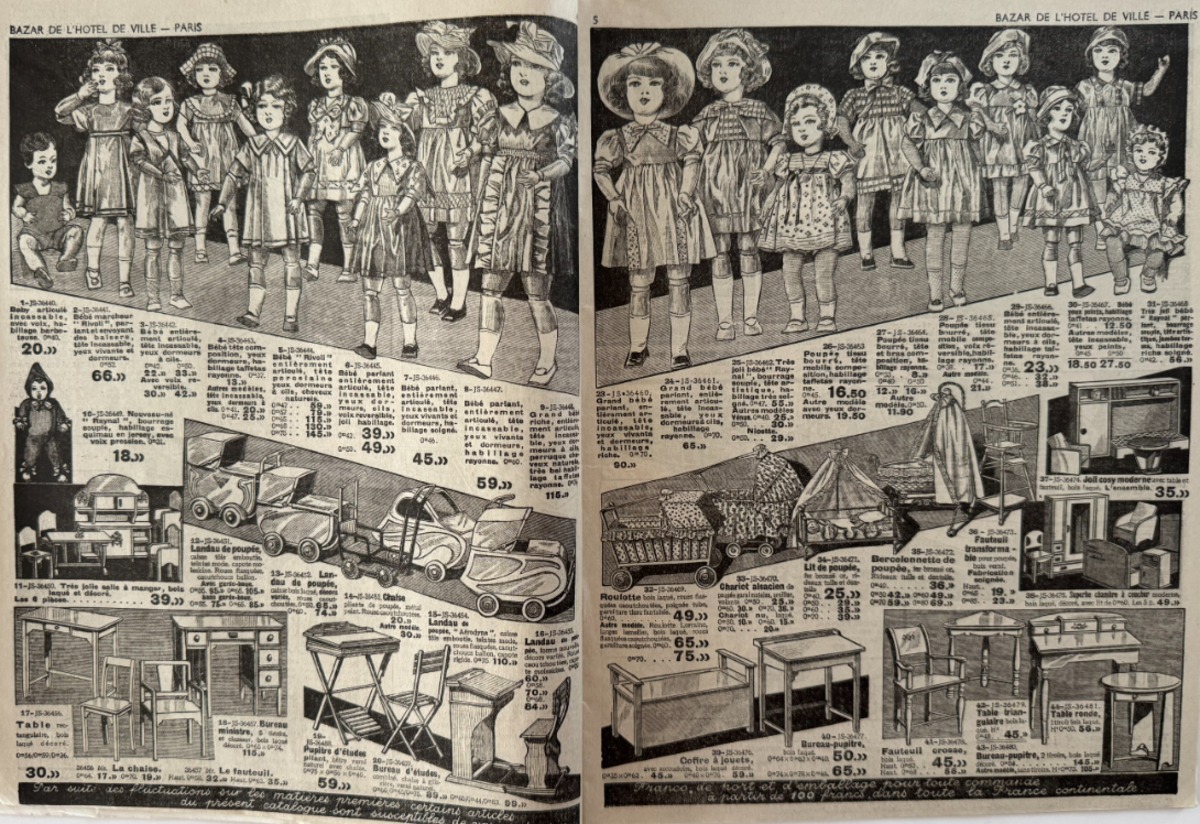 Catalogue jouets Bazar de l'hôtel de ville - 1937 - Etrennes - Poupée - Vue 6 - Divers