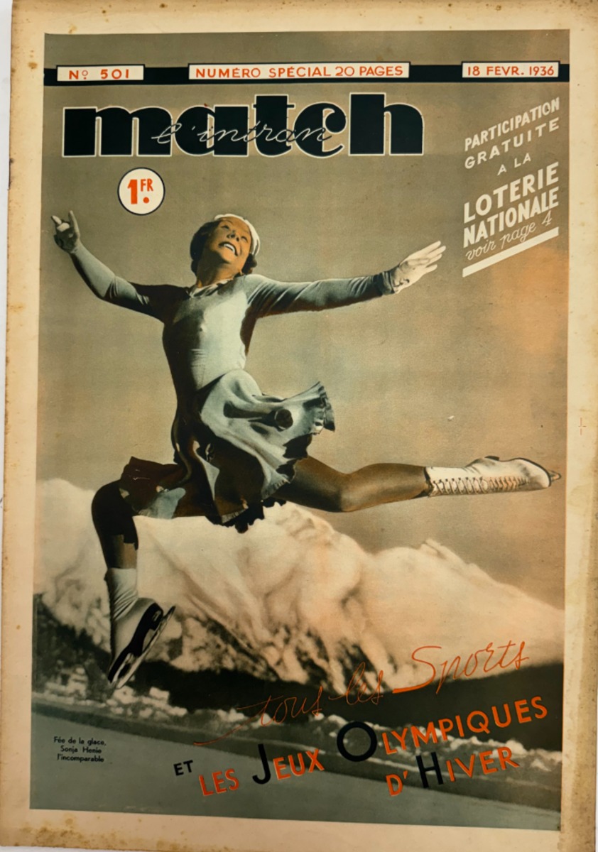 1936 Match l'intran - Jeux Olympiques d'hiver - Jeux Olympiques authentique - Revue Vintage