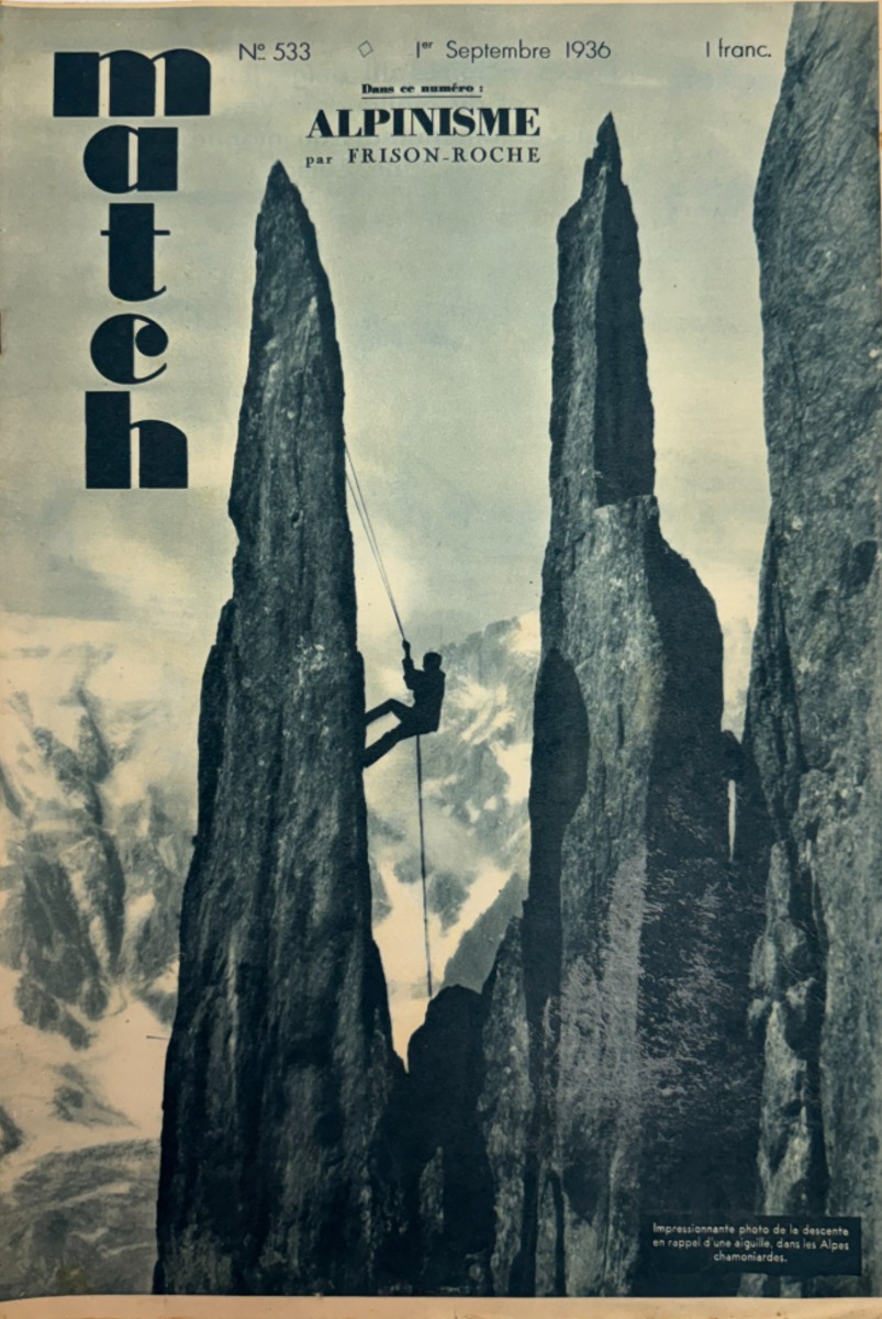 1936 Match l'intran - Alpinisme - montagne - les Alpes - Autres sports authentique - Revue Vintage