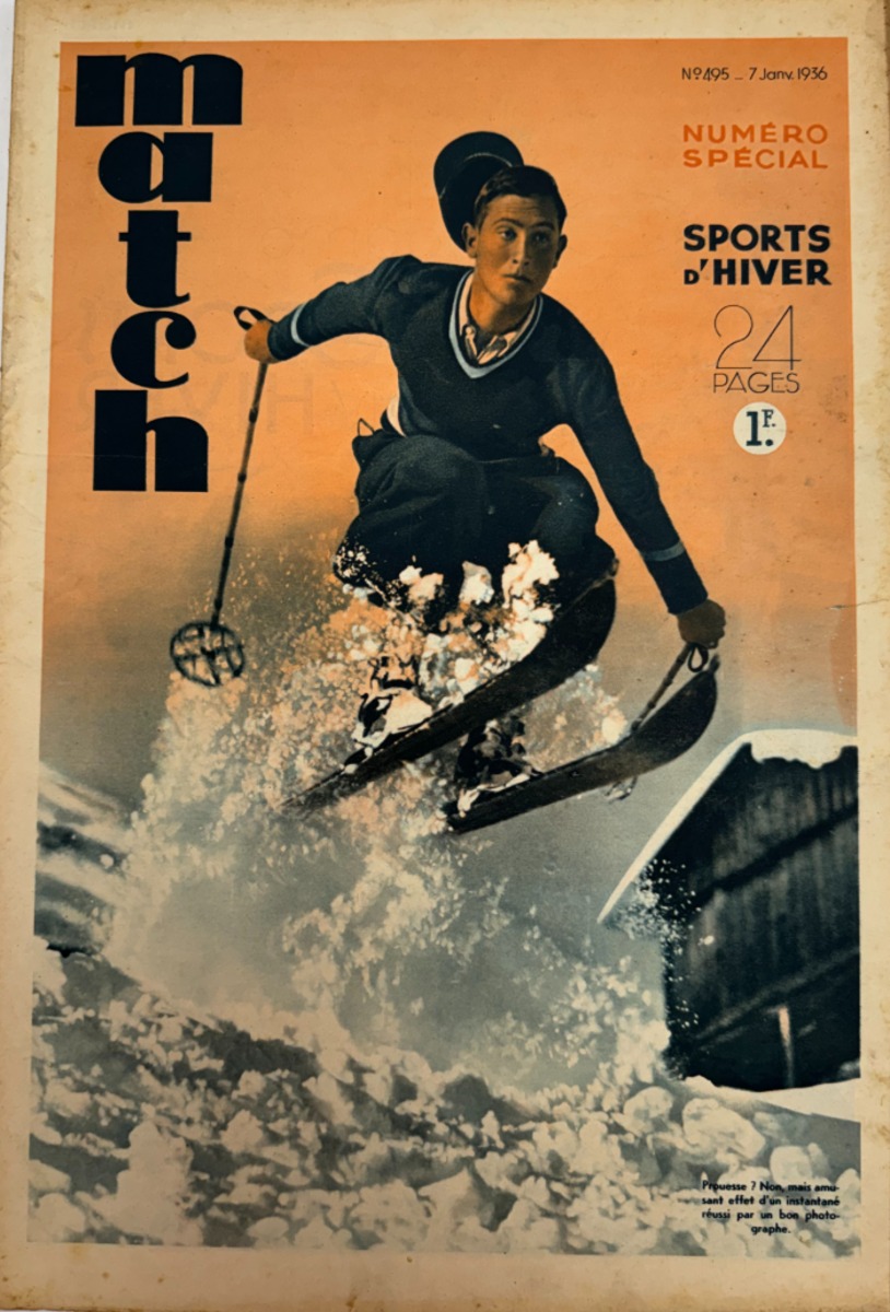 1936 Match l'intran - Spécial sports d'hiver - - Autres sports authentique - Revue Vintage