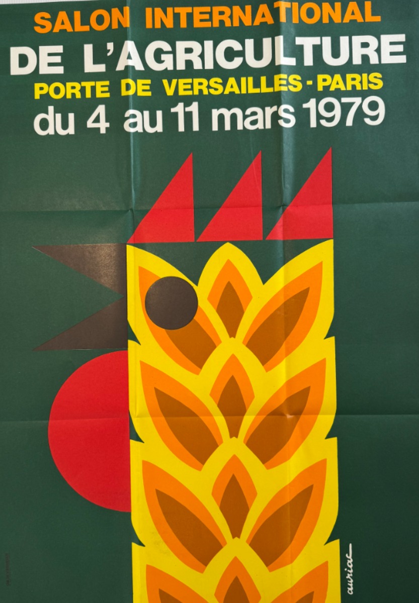 Affiche salon international de l'agriculture porte de Versailles Paris 1979 - Publicitaire authentique - Revue Vintage