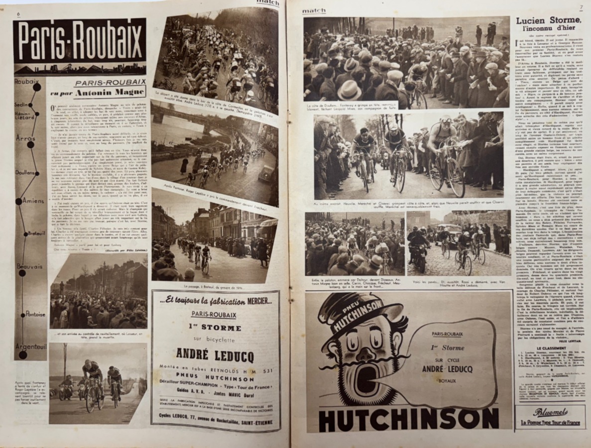 1938 Match l'intran - Paris Roubaix - Lucien Storme - Vue 2 - Cyclisme