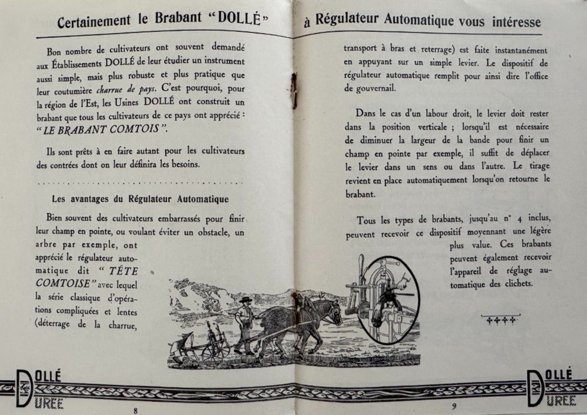 Catalogue Dollé - Machine agricole - ancien établissement Peugeot - Vue 2 - Haute-Saône