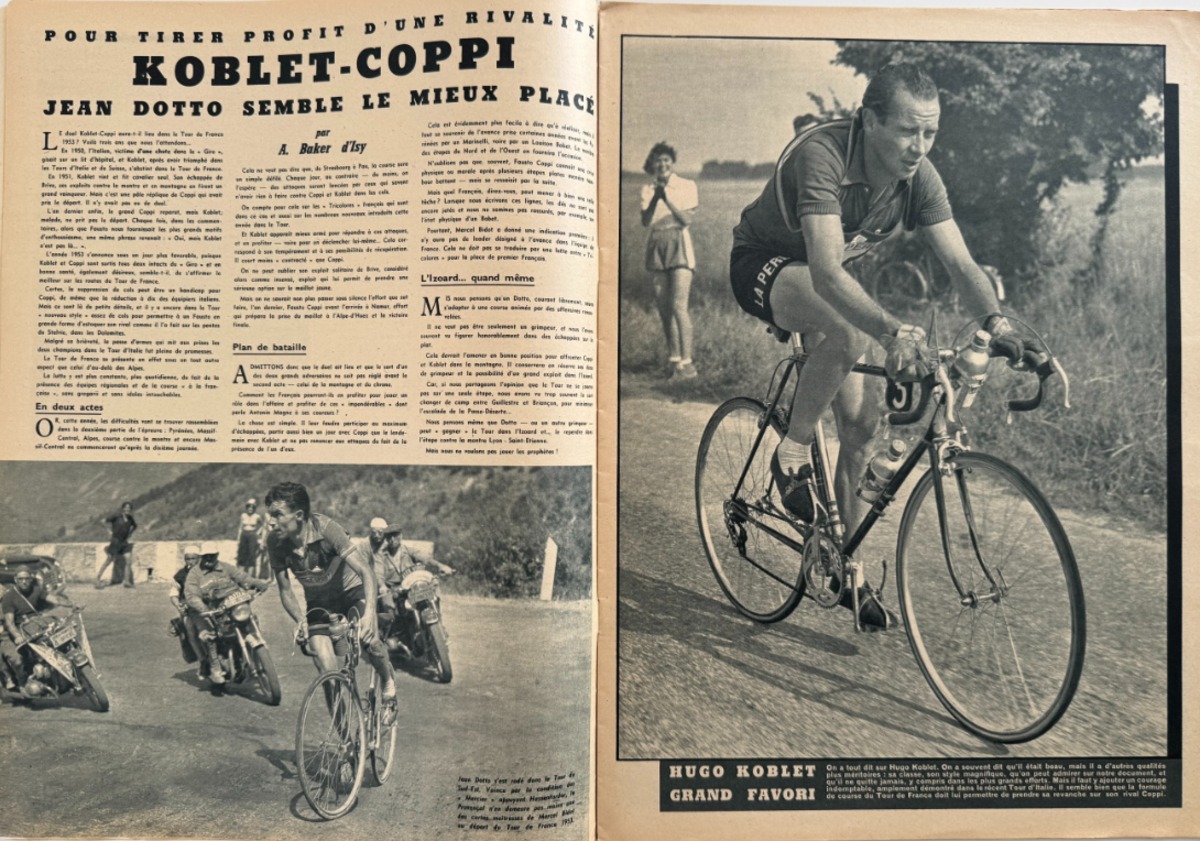 Miroir sprint 1953 - Tour de France 53 - Vainqueur Louison Bobet - Vue 2 - Cyclisme