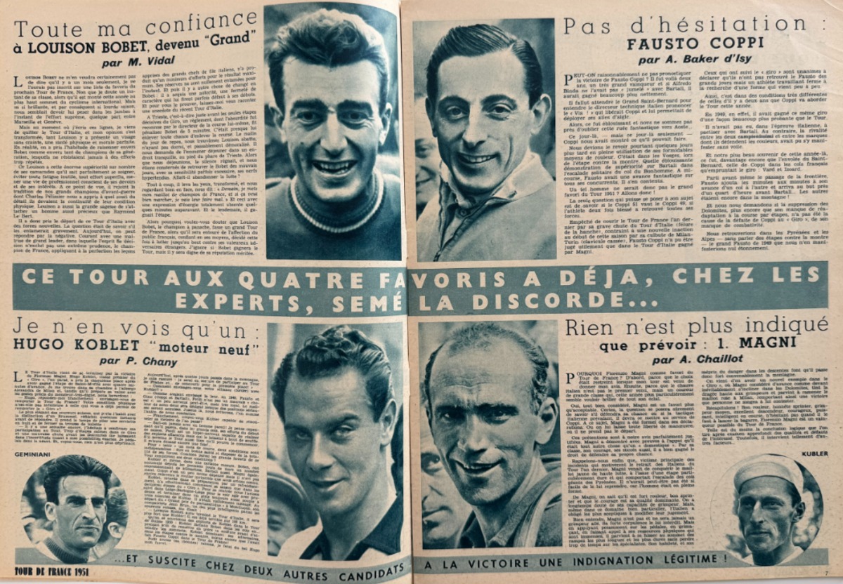 Miroir sprint 1951 - Tour de France 51 - Vainqueur Hugo Koblet - Vue 2 - Cyclisme