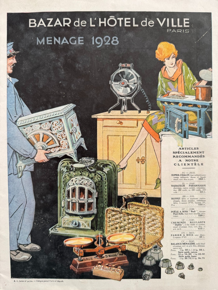 Catalogue Bazar de l'hôtel de ville - Ménage 1928 - Grands Magasins authentique - Revue Vintage