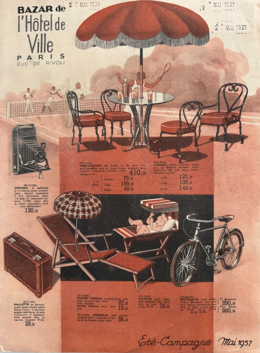 Catalogue Bazar de l'hôtel de ville - été campagne 1937 - jouets - Camping - Grands Magasins authentique - Revue Vintage