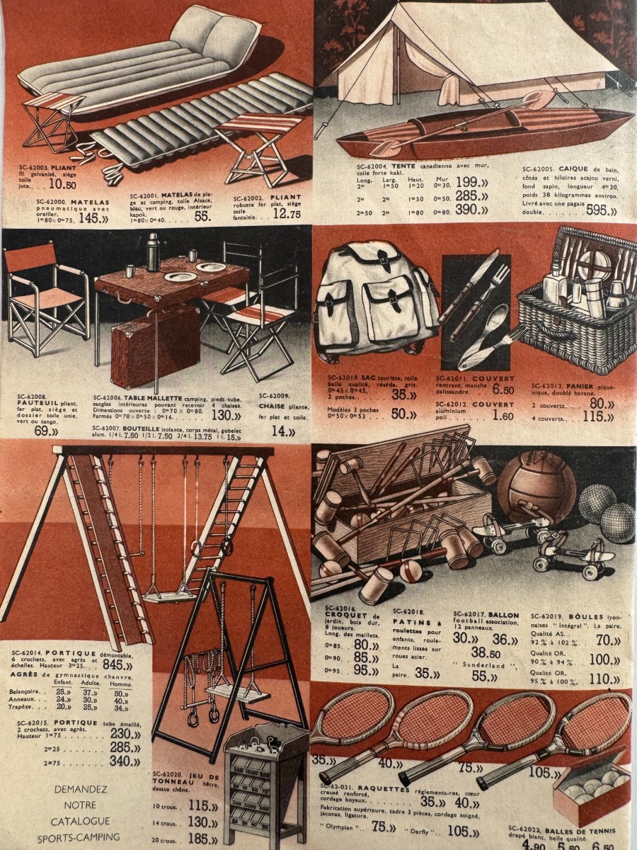 Catalogue Bazar de l'hôtel de ville - été campagne 1937 - jouets - Camping - Vue 5 - Grands Magasins