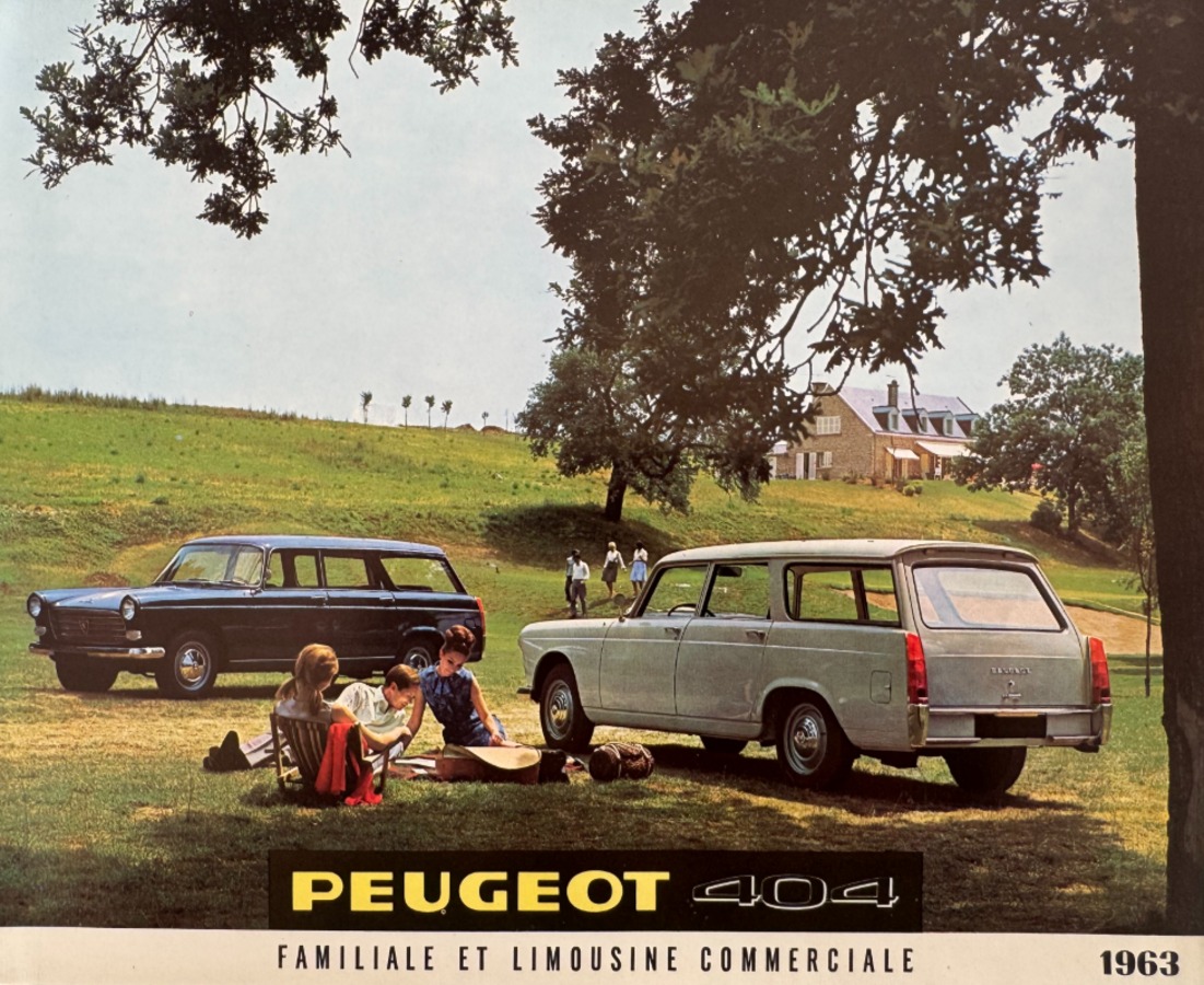 Catalogue Peugeot 404 année 1963 - Auto authentique - Revue Vintage
