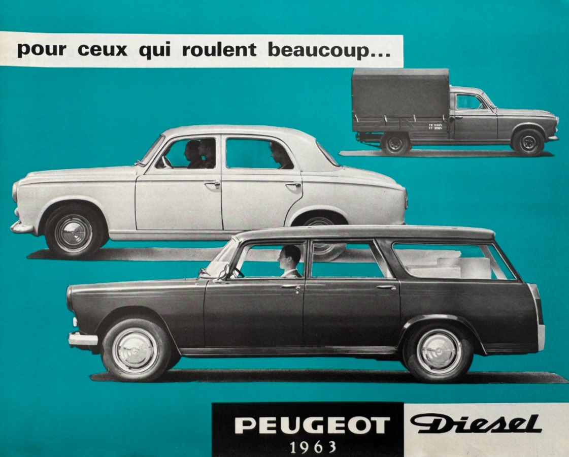 Catalogue Peugeot diesel année 1963 - Auto authentique - Revue Vintage