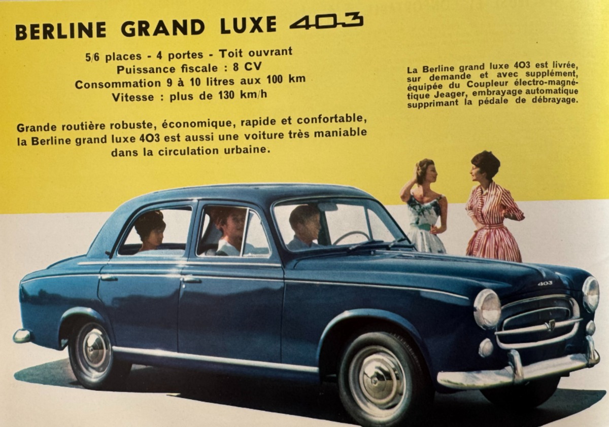 Catalogue Peugeot 403 Berline - Grand Luxe - Cabriolet - année 1961 - Vue 5 - Auto