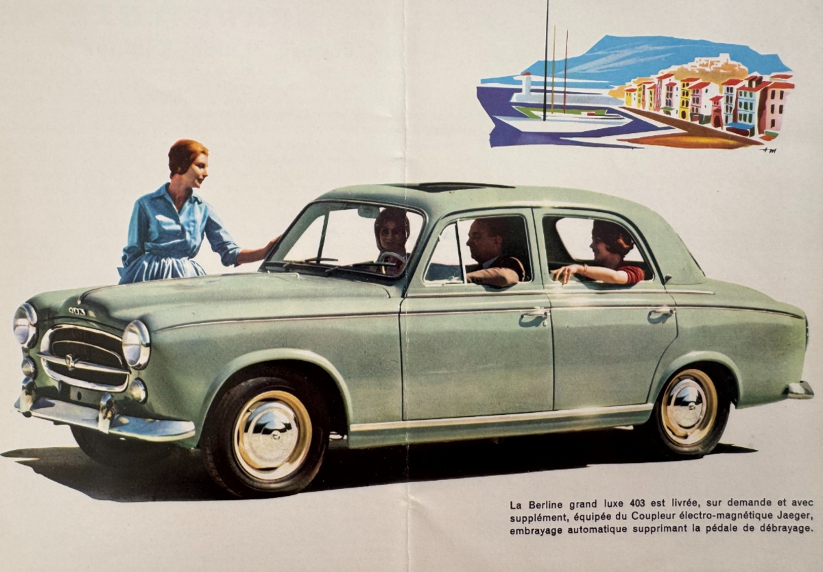 Catalogue Peugeot 403 Berline grand luxe - Cabriolet - année 1960 - Vue 3 - Auto