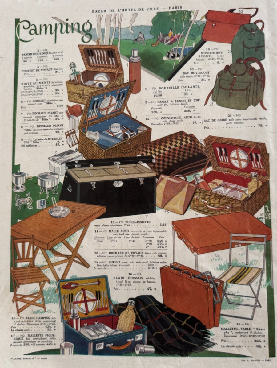 Catalogue Bazar de l'hôtel de ville -Mer et campagne - 1928 - Camping - Jouets - Pêche - Vue 8 - Grands Magasins