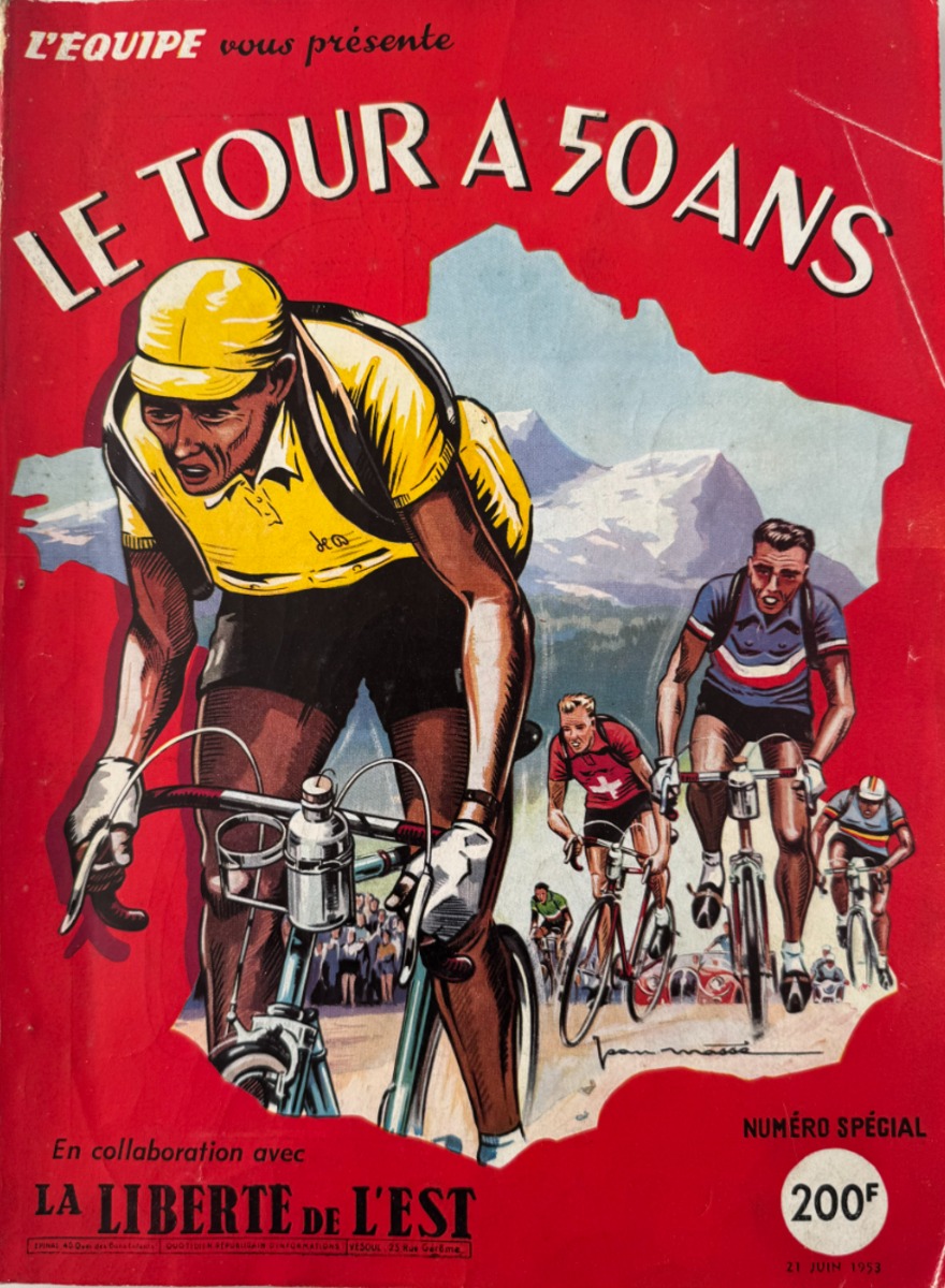 Le Tour de France a 50 ans - édition l'équipe 1953 - Cyclisme authentique - Revue Vintage