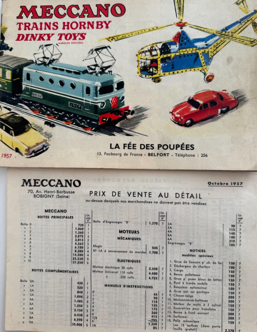 Catalogue Meccano Dinky Toys - Jouets - Train 1957 - Divers authentique - Revue Vintage