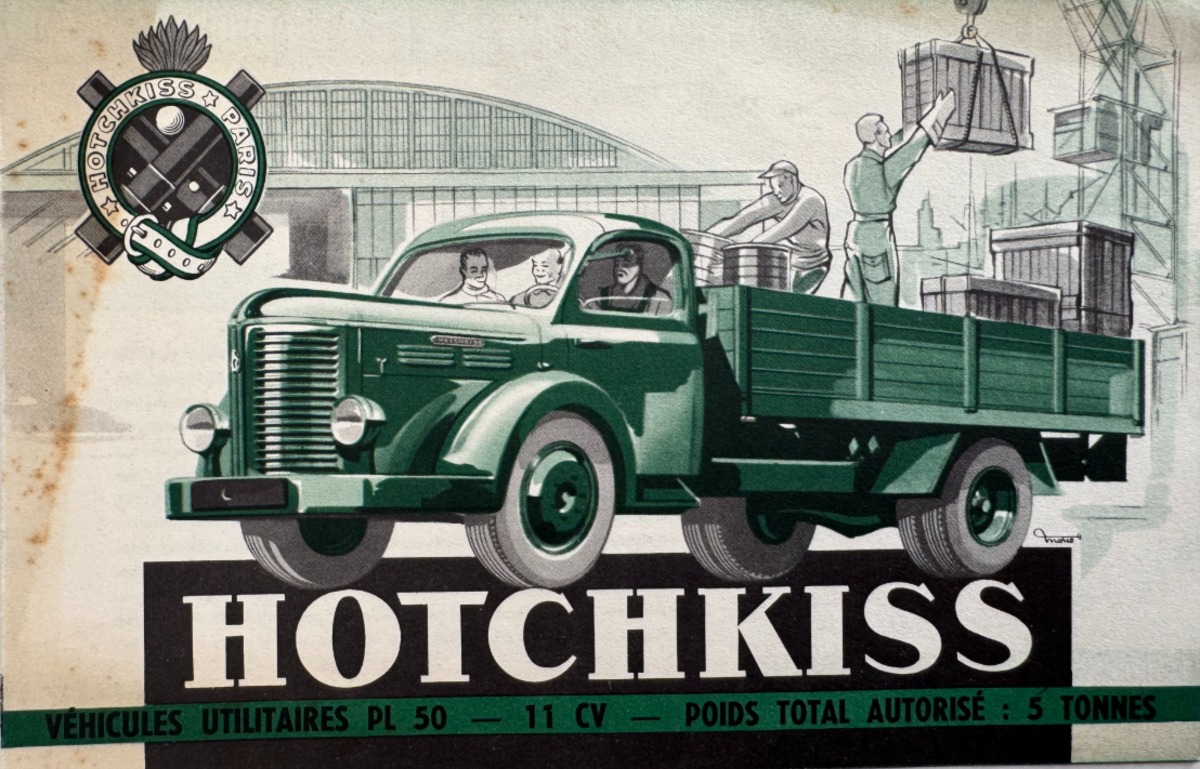 Catalogue Hotchkiss - Poids lourd - camion 1956 - Auto authentique - Revue Vintage