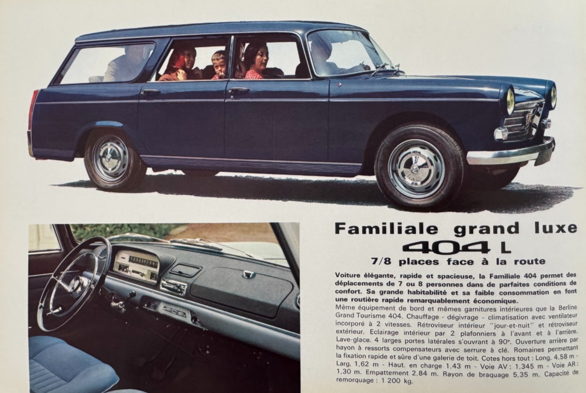 Catalogue Peugeot 404 Break - Familiale - Commerciale 1965 - Vue 3 - Auto