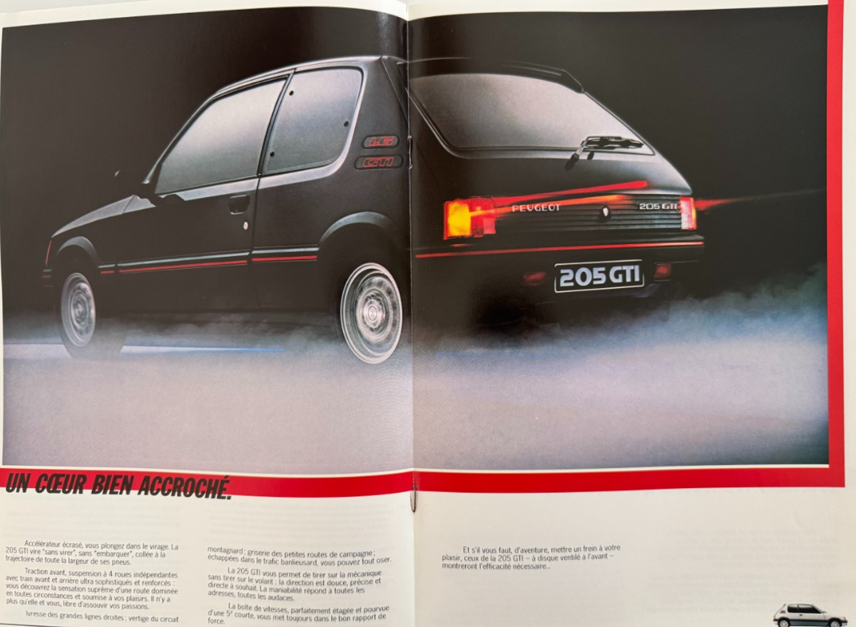 Catalogue Peugeot 205 GTI - année 1985 - Vue 2 - Auto