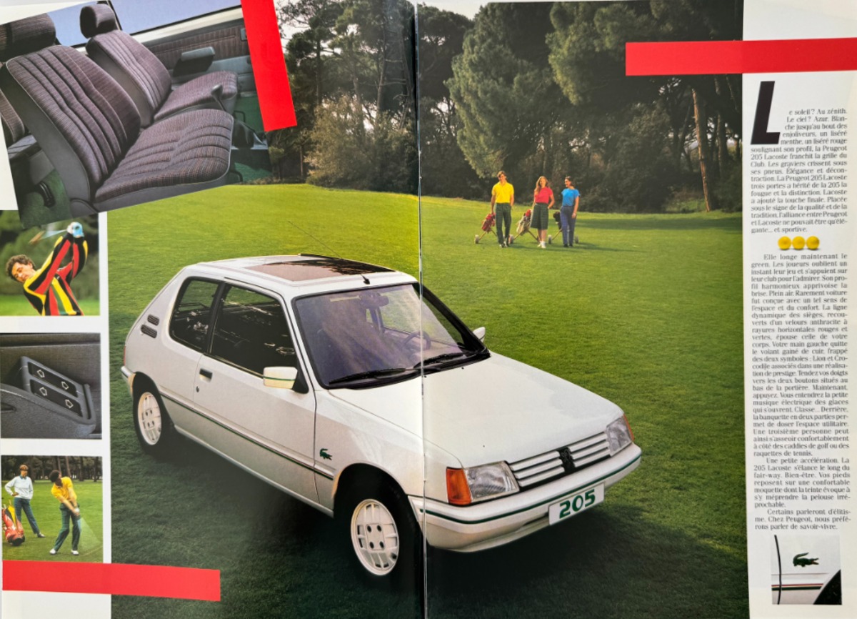 Catalogue Peugeot 205 Lacoste - année 1986 - Vue 2 - Auto