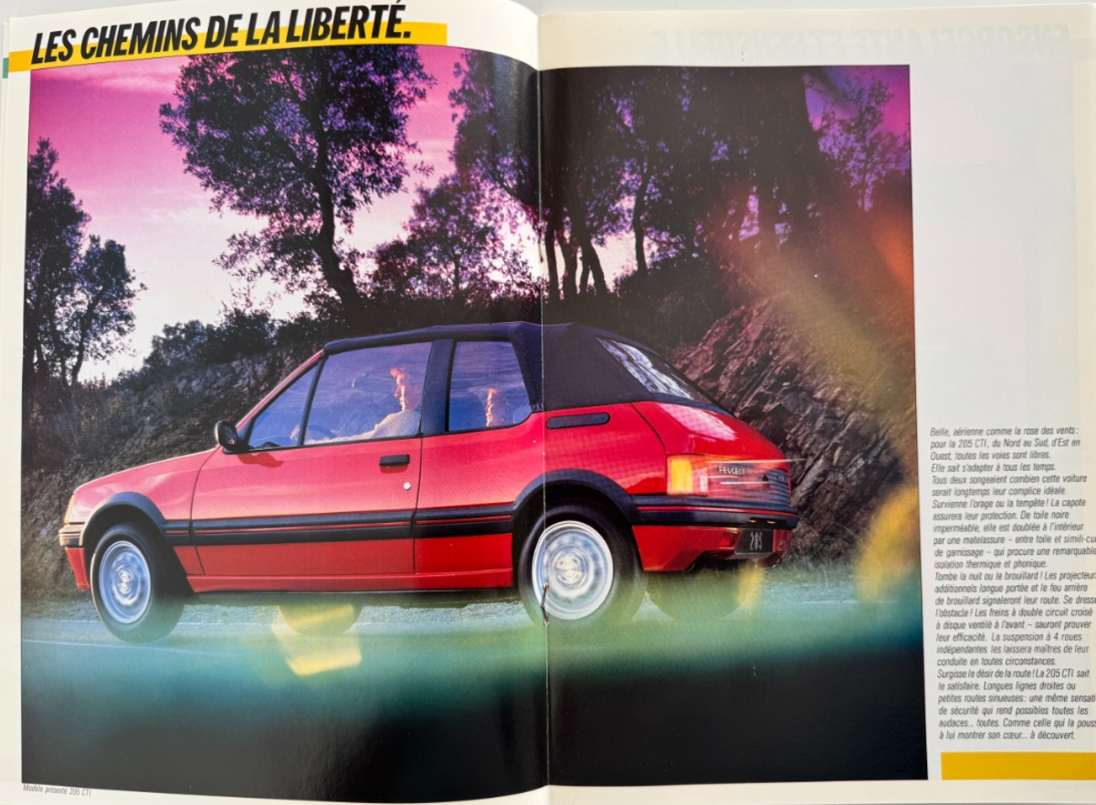 Catalogue Peugeot 205 CT et CTI cabriolet - année 1986 - Vue 2 - Auto
