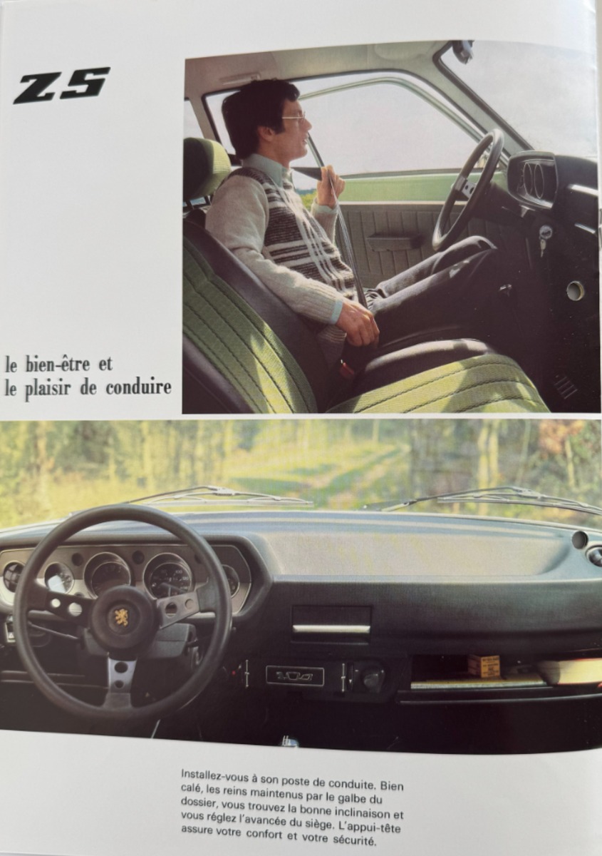 Catalogue Peugeot 104 ZL - ZS - année 1978 - Vue 3 - Auto