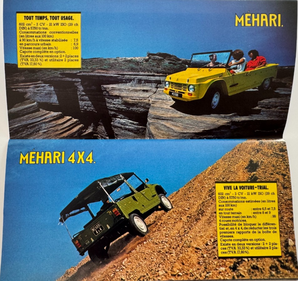 Catalogue Citroen 2 CV , Dyane - Mehari - LNA - Visa - GS - GSA - CX - Vue 3 - Auto