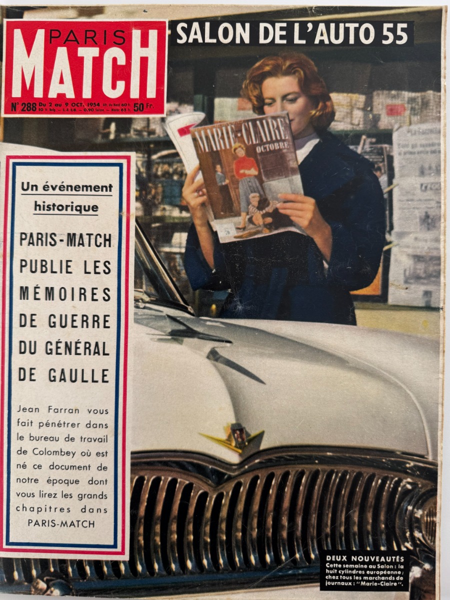 Paris Match - Salon de l'automobile 1954 - Paris Match authentique - Revue Vintage