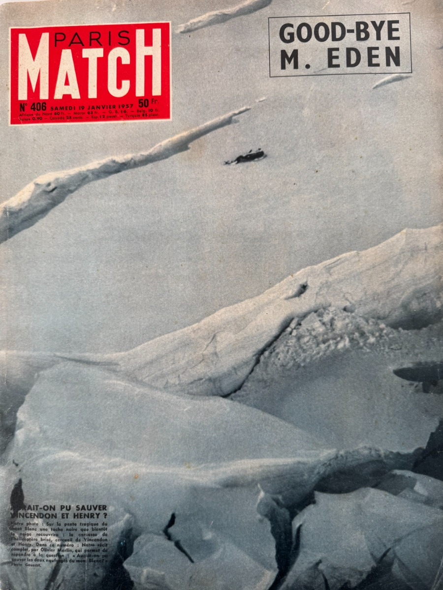 Paris Match - Les naufragés du Mont Blanc - Alpinisme - montagne 1957 N° 406 - Paris Match authentique - Revue Vintage