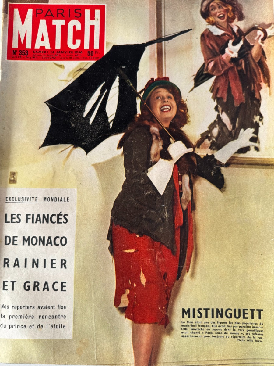 Paris Match - hommage a Mistinguett 1956 N° 353 - Paris Match authentique - Revue Vintage