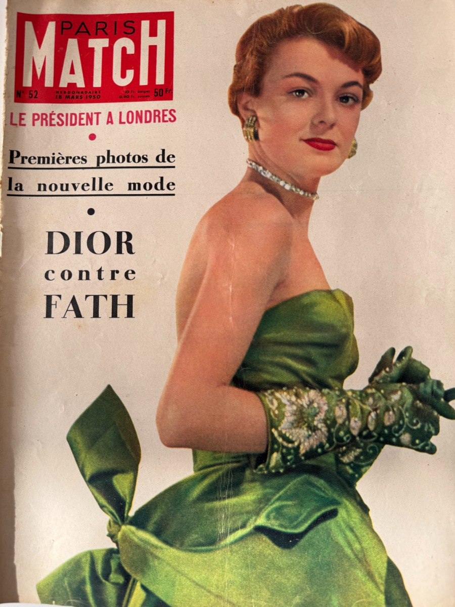Paris Match - La nouvelle mode - Dior contre Fath 1950 N° 52 - Paris Match authentique - Revue Vintage