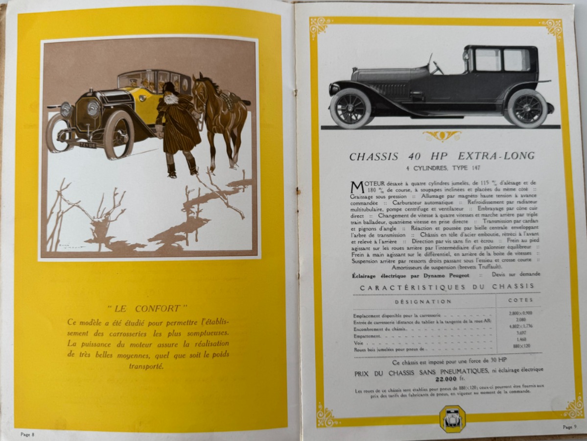 Catalogue Peugeot 1914 - 40 et 18 HP Sport - 14 et 10 HP - Bébé Peugeot. - Vue 4 - Auto